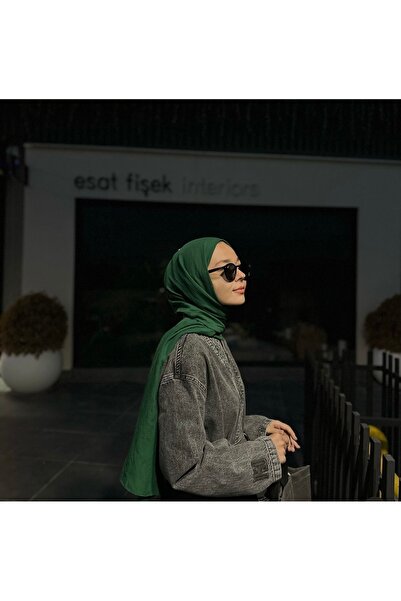 ARMANDA Rustic Cotton Shawl Emerald Color (Thin Comfortable Comfortable Does Not Want to Iron)