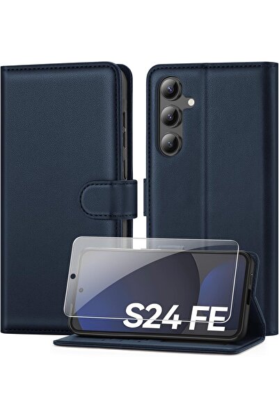 Rivor Samsung Galaxy S24 FE Kılıf Kamera Koruyuculu Kapaklı Kartlıklı Cüzdanl...
