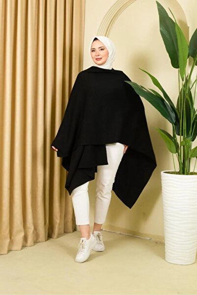 b buhari bykoc γυναικείο μονόχρωμο σάλι πόντσο