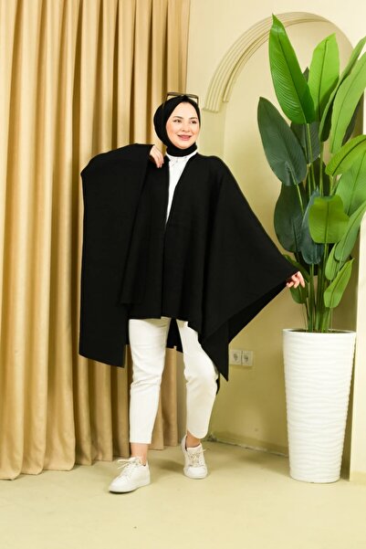 b buhari bykoc γυναικείο μονόχρωμο σάλι πόντσο