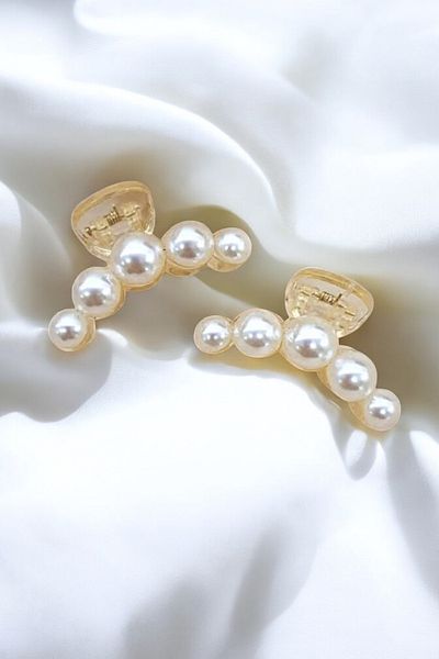 PETEK AKSESUAR Small Size Pearl Latch Buckles 3.5 Cm. (2 Pieces)