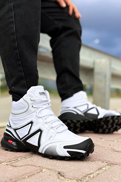 gizlitopuk Boy Uzatan 7 cm Gizli Topuklu Beyaz Siyah Cross X Outdoor Trekking Erkek Bot GT-00046