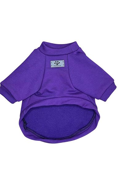 PetiliDünya Purple Basic Sweat Dog Sweat Cat Sweat Dog Suit