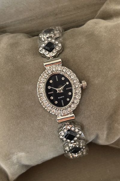 Leerybee Minimal Vintage Women's Watch with Stones Nla-186