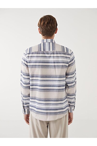 LC Waikiki LCWAIKIKI Classic Regular Fit Long Sleeve Striped Men's Shirt