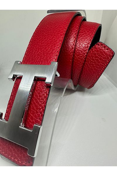 Yurtsever Men's 100% Genuine H Buckle 4cm Double Sided Belt