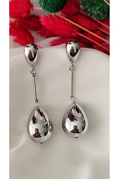 İPAR AKSESUAR Damla Bottega Metal Silver Earring