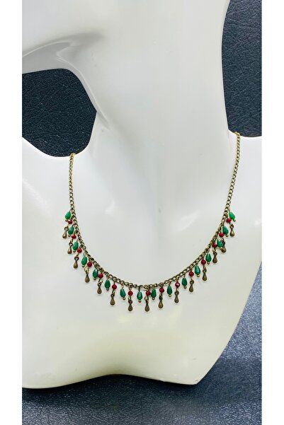 Porsuk Alternatif El yapımı kristal cam boncuk kadın kolye