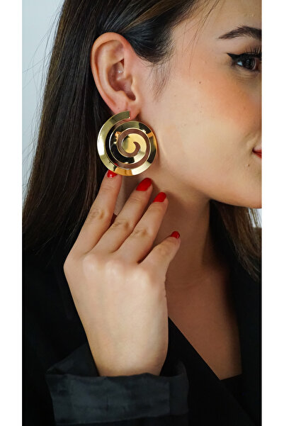 TRENDTAKI Stylish Steel Earrings - Spiral No: 0043