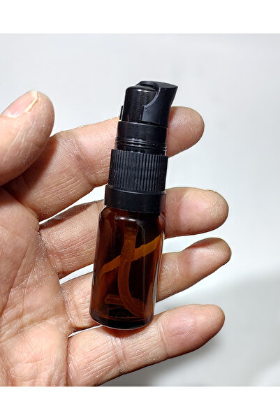 Sampex Amber siyah renk Kapaklı Boş Krem Ve Losyon Şişesi 10ml 3 Adet cam şişe