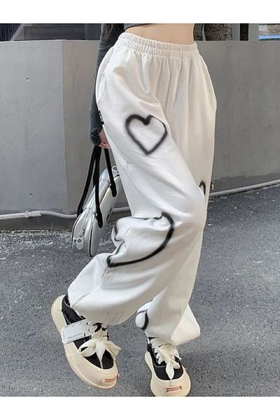 sefur trend collection Πλεκτό παντελόνι φόρμας White Heart White Heart