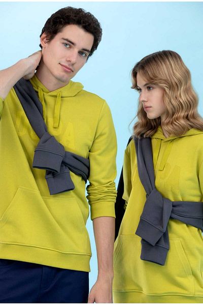 U.S. Polo Assn. Hanorac de bază unisex oversize cu glugă cu 3 fire