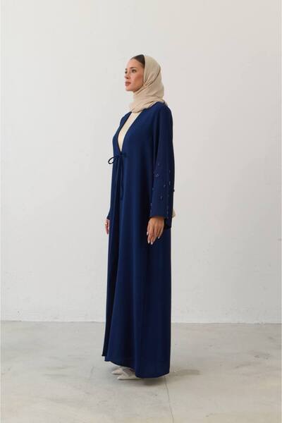 LEYLA STORE Stylish Ferace with Pearls