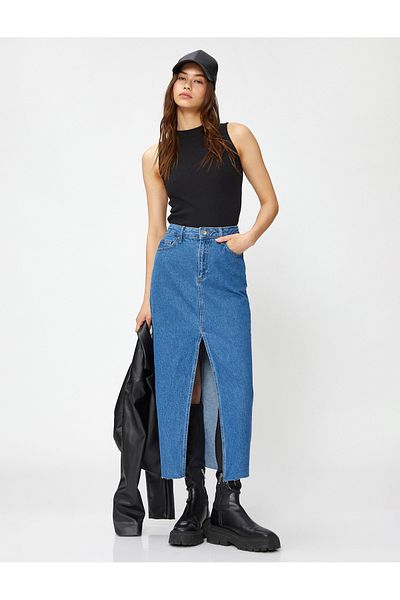 Koton Tank Top Neck Gât Halter De bază Fără mâneci