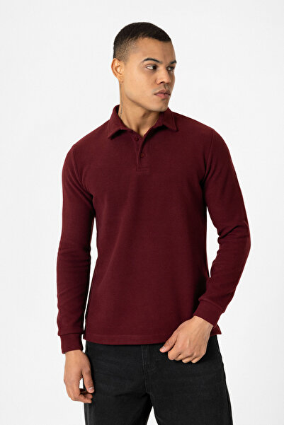 Çukurova سويت شيرت من القماش المحبوك من تشوكوروفا بياقة بولو