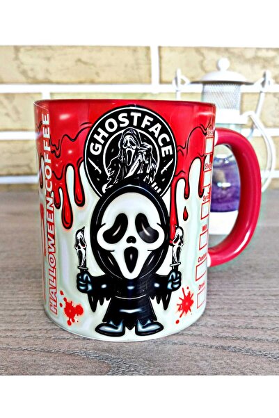 Mugs and love Ghostface Halloween Porselen Kupa