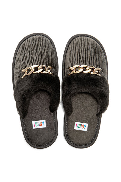 Twigy Gray Nora Women's House Slippers - Size 36/41