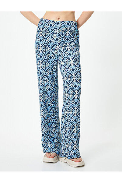 Koton Široké kalhoty pohodlného střihu s etnickým vzorem