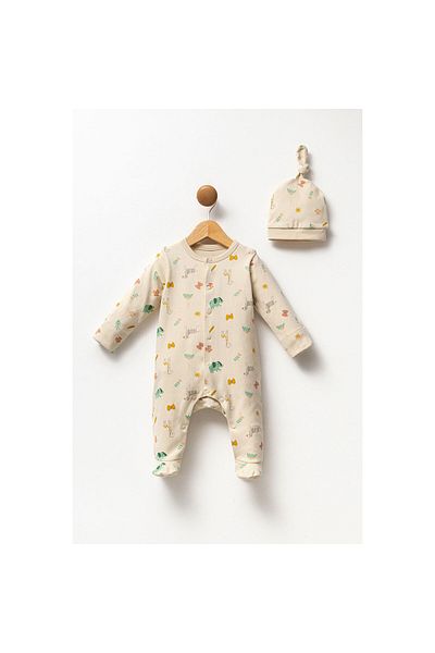 BEREKET BABY 0-6 Months Baby Romper and Hat Set - Bereket Baby