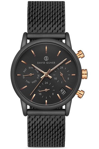 DAVID GUNER Black Dial Women's Watch with Black Coating Dg-8322Lc-G2E
