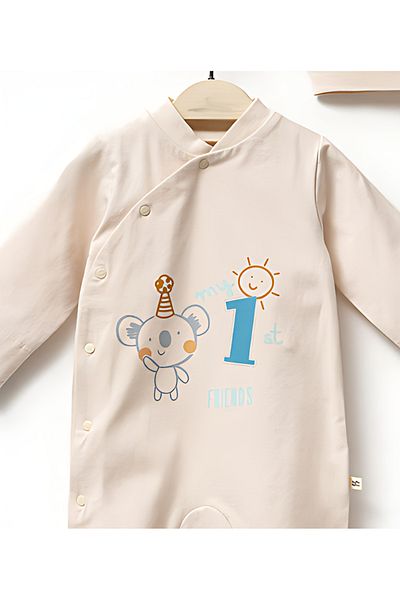 BEREKET BABY 0-6 Months Baby Romper and Hat Set - Bereket Baby