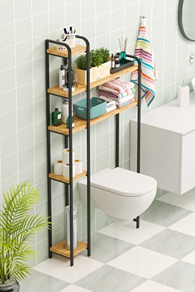 ODİNA Wc Arkası çok amaçlı Banyo Düzenleyici Klozet Rafı Klozet Üstü Raf Ve fırçalık Havluluk