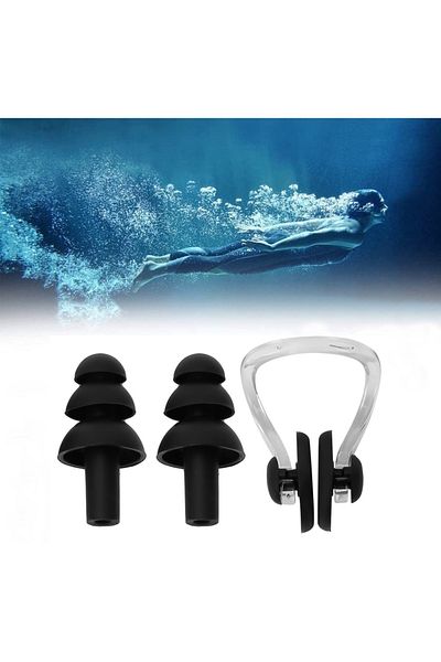 BERMUDA Set of 2 Silicone Ear and Nose Plugs - Ear Plug and Nose Clips