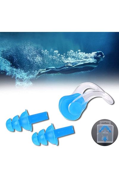 BERMUDA Set of 2 Silicone Ear and Nose Plugs - Ear Plug and Nose Clips