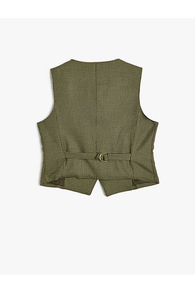Koton Green Girl's V Neck Vest