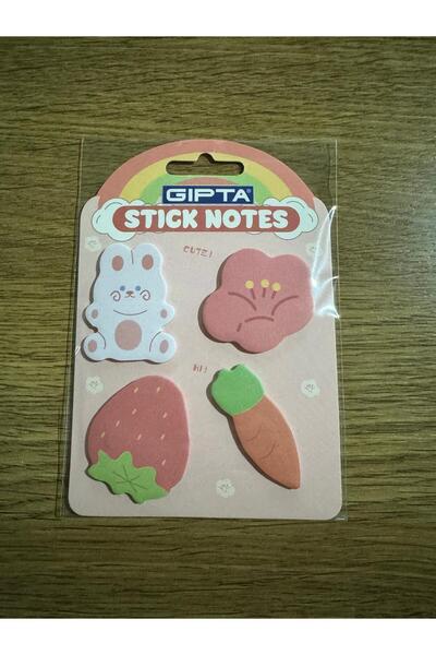 Gıpta Desenli Not Kağıdı Ayraç postit  4x20 Yaprak model 12