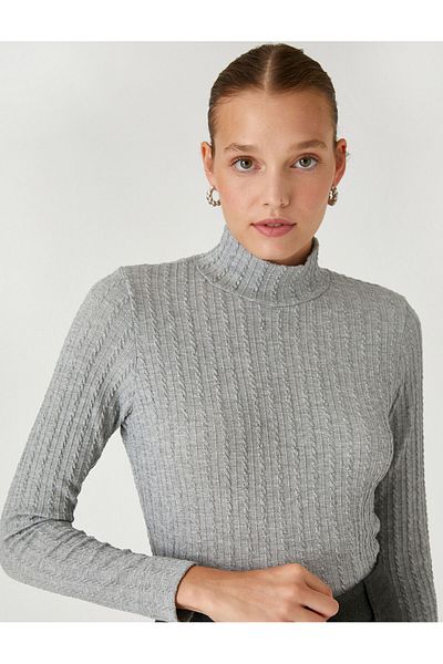 Koton Turtleneck Sweater Ribbed