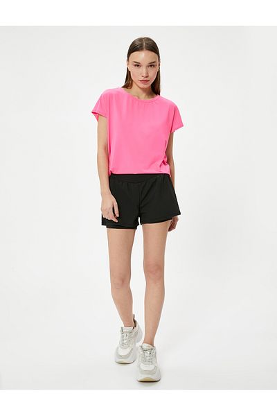 Koton Basic Sports T-Shirt Comfortable Fit Short Sleeve Crew Neck