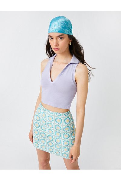 Koton Crop-Athleten-Polokragen