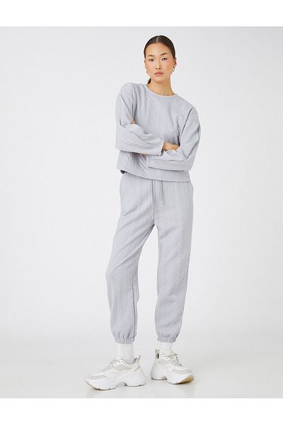 Koton Jogger Sweatpants με μοτίβο γραβάτας στη μέση