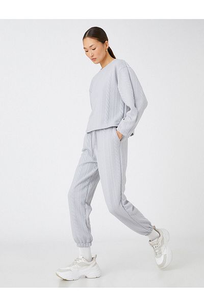 Koton Jogger Sweatpants με μοτίβο γραβάτας στη μέση