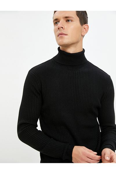 Koton Turtleneck Knitwear Sweater Slim Fit Camisole Long Sleeve