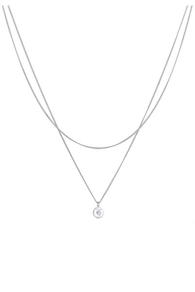 ELLI Dámský náhrdelník Solitaire s přívěskem a vrstvou zirkonů ze sterlingového stříbra 925