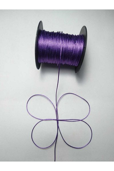 Eskişehir hobi sanat 50 Meters Purple Colored Parachute String - Macrame Bracelet and Bead Set