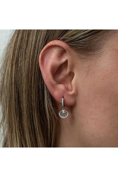 Skygo Silver Color Dangle Women's Eye Earrings