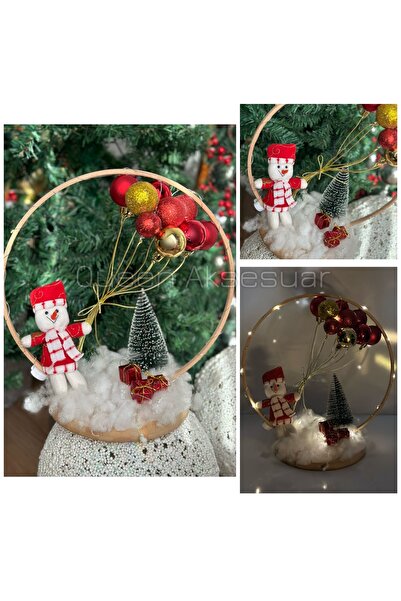 QUEEN AKSESUAR yılbaşı lüks tasarım led ışıklı lüks masa üstü hediyelik dekor...