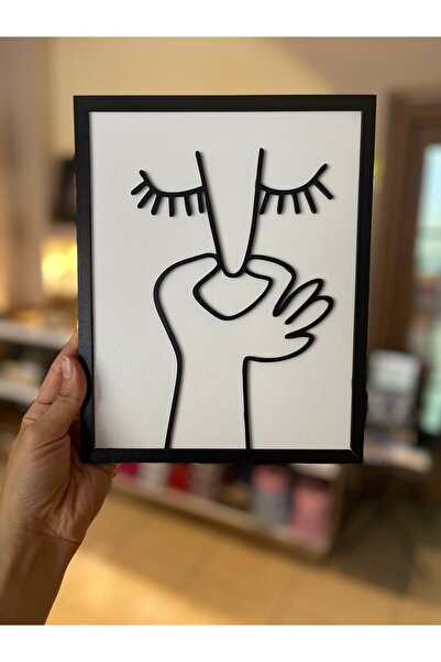 Mr Home إطار خشبي - لوحة مرحاض للحمام - ديكور حائط - إطار حائط للحمام