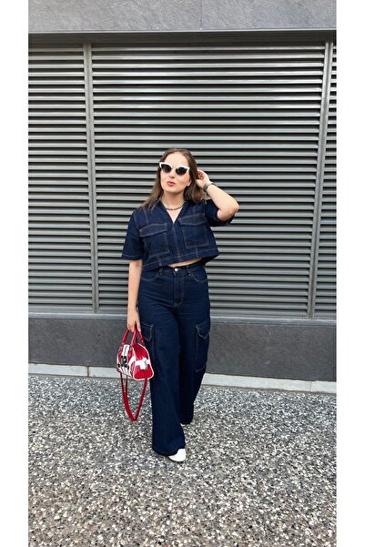 Flow Kargo Cepli Jean Pantolon Ve Gömlek Takım