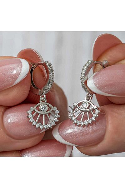 Skygo Silver Color Dangle Women's Eye Earrings
