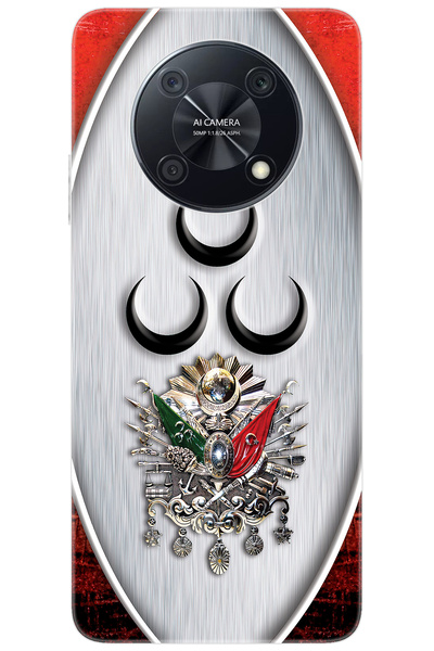 Ceppare Huawei Nova Y90 (CTR-LX1) Uyumlu Kılıf Desenli Silikon Üç Hilal Tuğra...