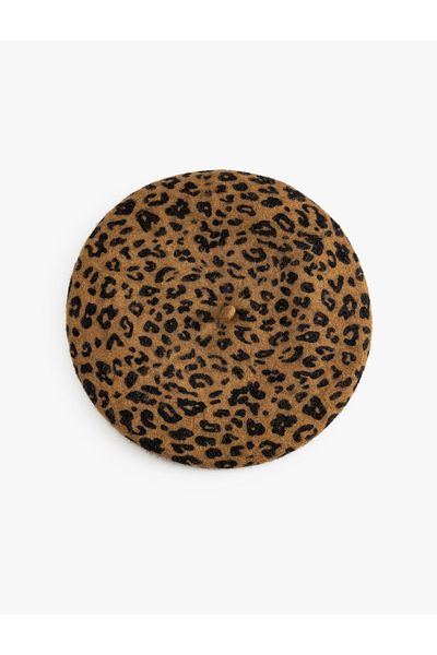 Koton Brown Women's Patterned Painter Hat
