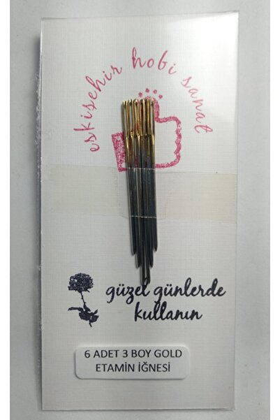 Eskişehir hobi sanat 6 bucăți 3 dimensiuni ace de aur etamină ace de tapiserie ace de punct în cruce