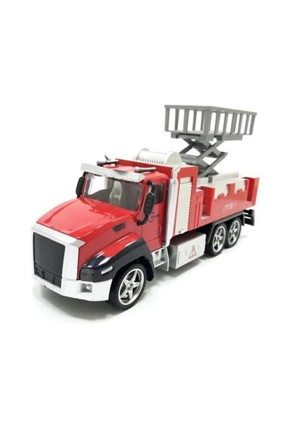 Angoravi Pull and Drop Fire Truck with Lift