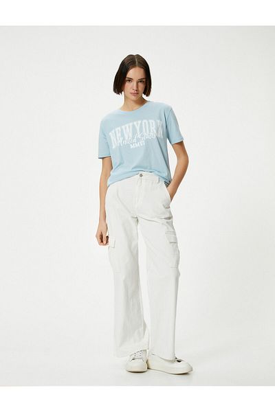 Koton Tricou New York cu mânecă scurtă, cu gât crew, bumbac