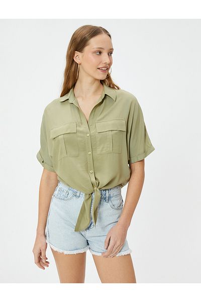 Koton Short Sleeve Oversize Shirt