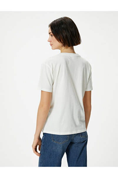 Koton Cotton Printed T-Shirt Short Sleeve Crew Neck